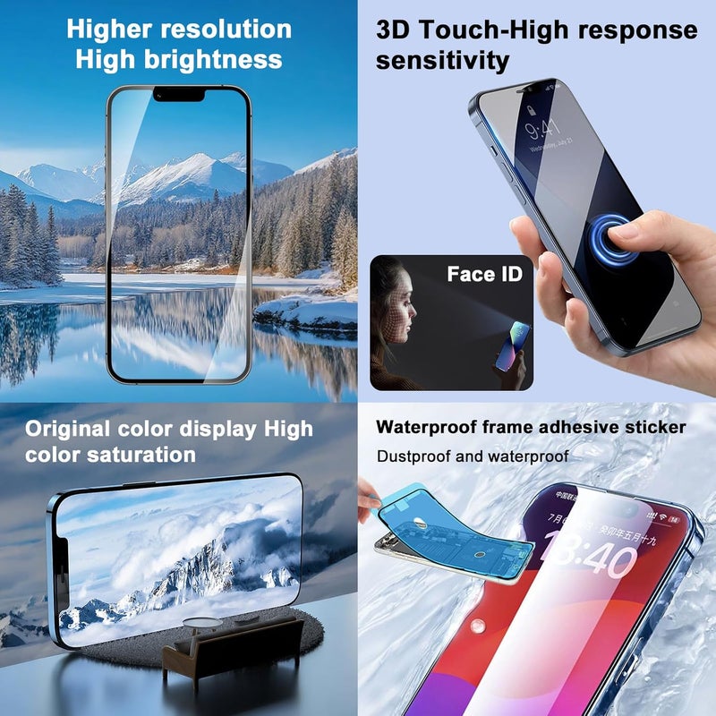 EFAITHFIX Store for iPhone 12 Mini Screen Replacement 5.4 Inch LCD 3D Touch Screen Display Full HD Digitizer Frame Assembly Compatible with Model A2176, A2398, A2399, A2400 with Waterproof Adhesive,No Tools - Image 4